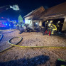 Elektrofahrzeug in Garage in Vollbrand