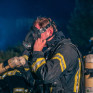 Elektrofahrzeug in Garage in Vollbrand