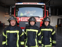 Ein Kirchhamer Atemschutztrupp nach dem Einsatz